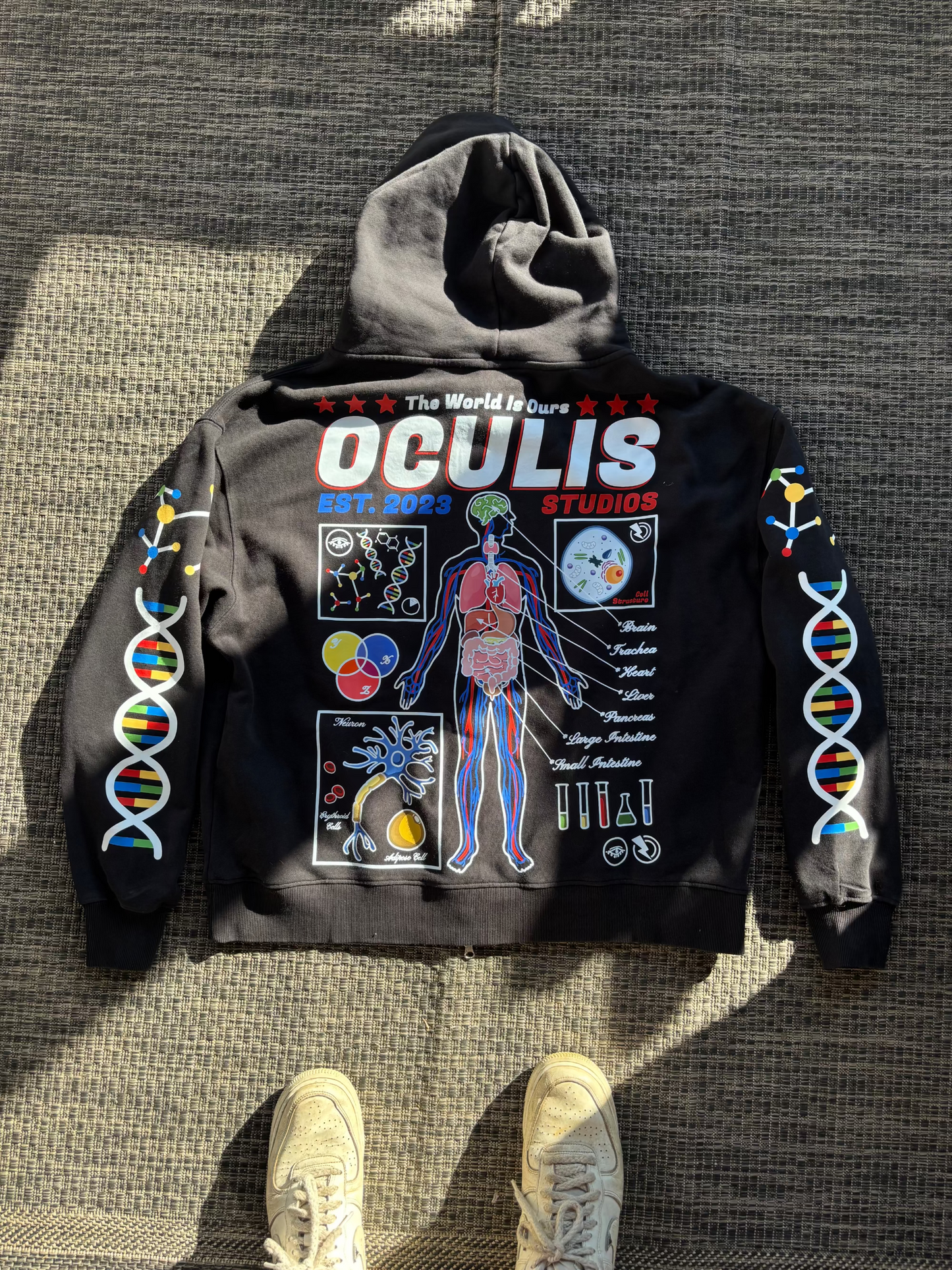Anatomy Double Zip Garment Dyed Hoodie