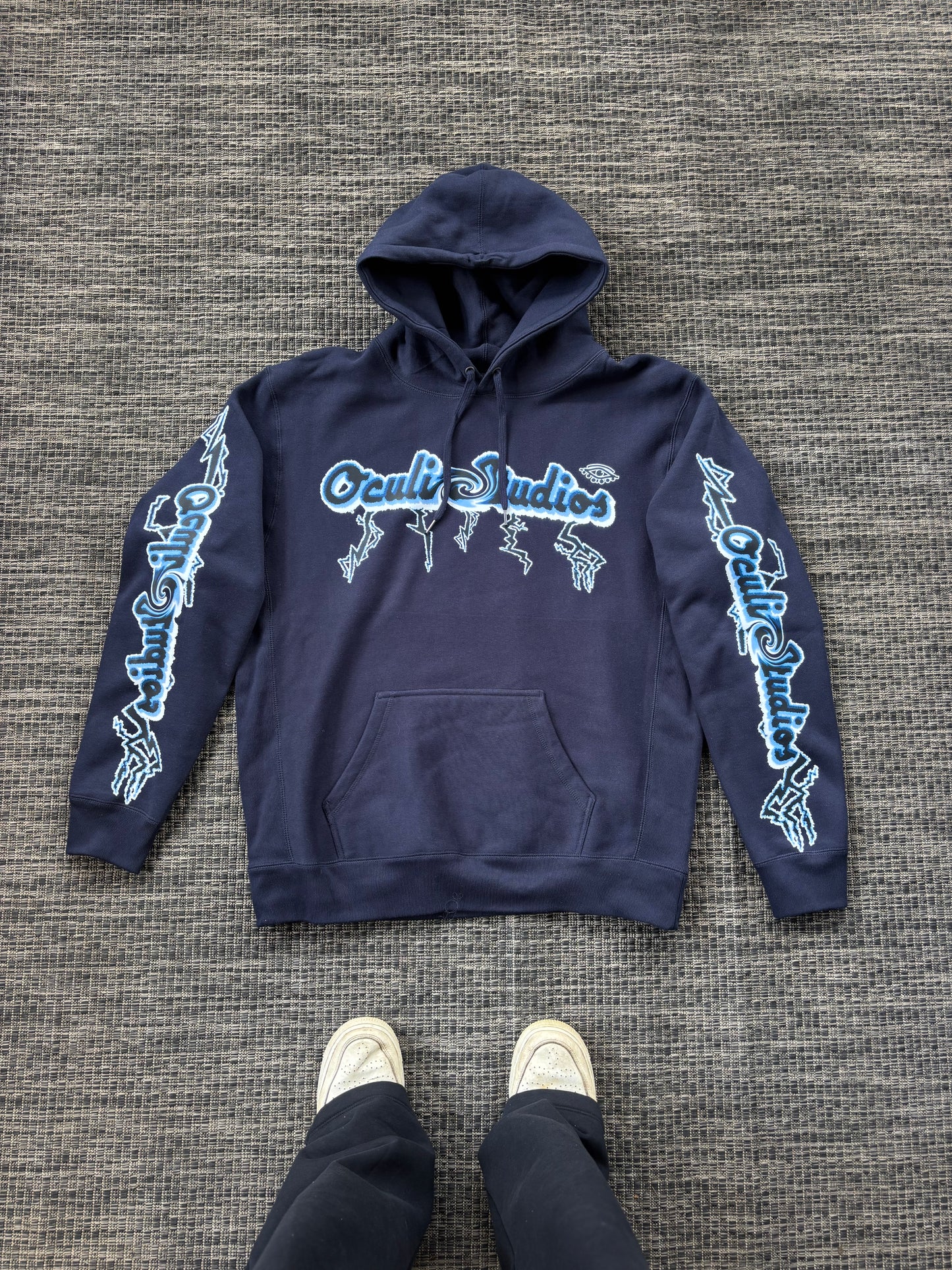 Sports Lightening Hoodie Navy