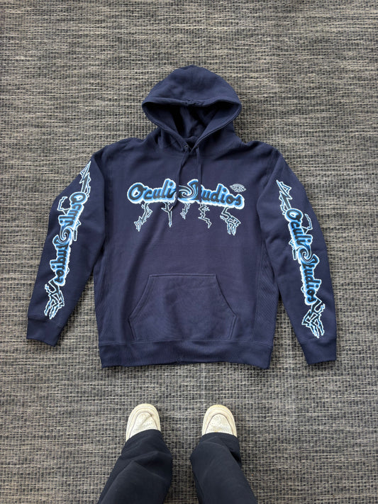 Sports Lightening Hoodie Navy